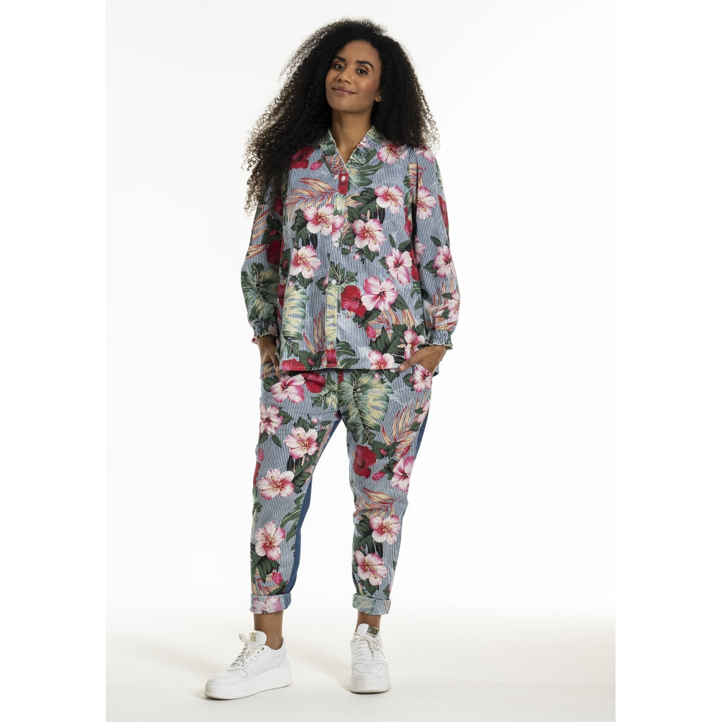 Studio SBonni Shirt Shirt Stripe with flower print