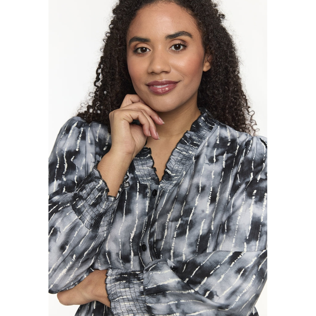 Studio SBonni Shirt Shirt Black grey batik