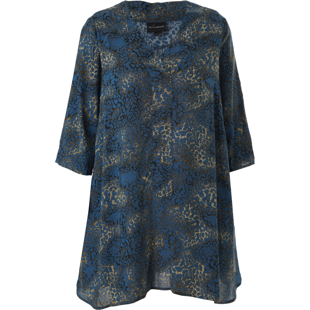 Studio SElma Shirt Shirt Blue gold leo