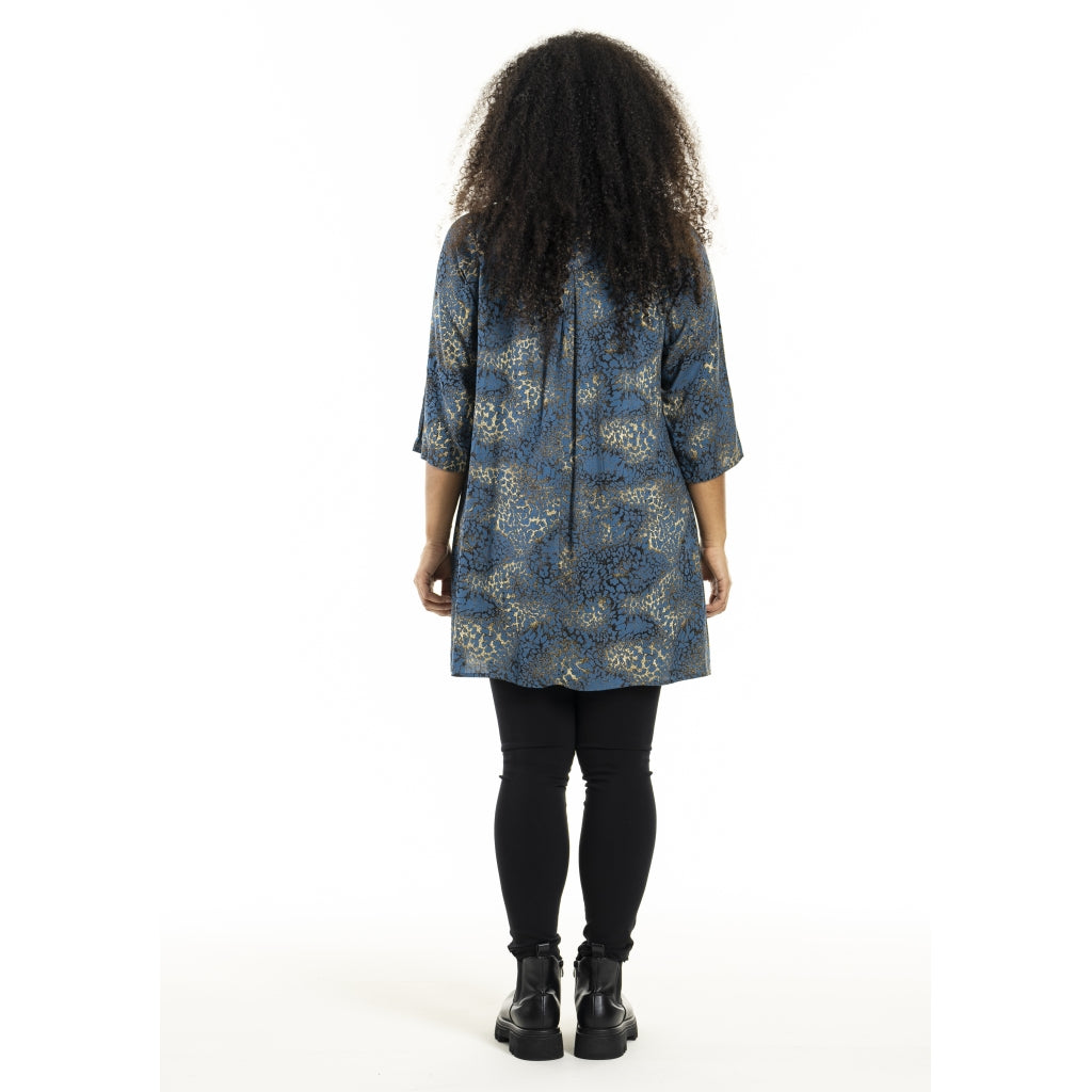 Studio SElma Shirt Shirt Blue gold leo