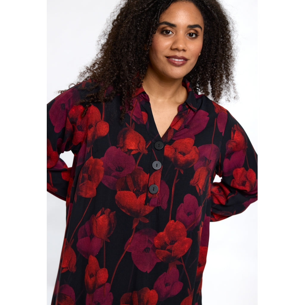 Studio SGunda Dress Dress Black with Red Flower