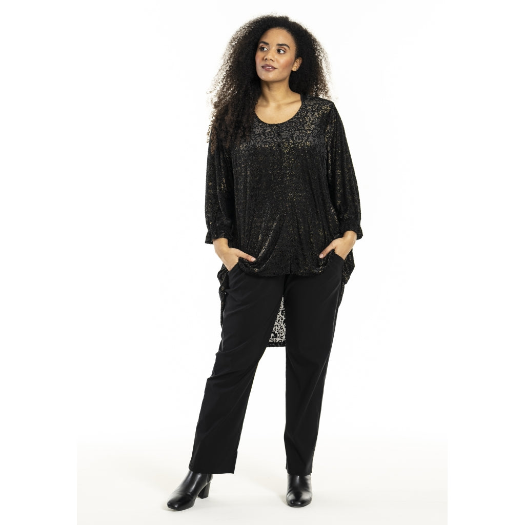 Studio SHarriet Tunic Tunic Black with gold flock
