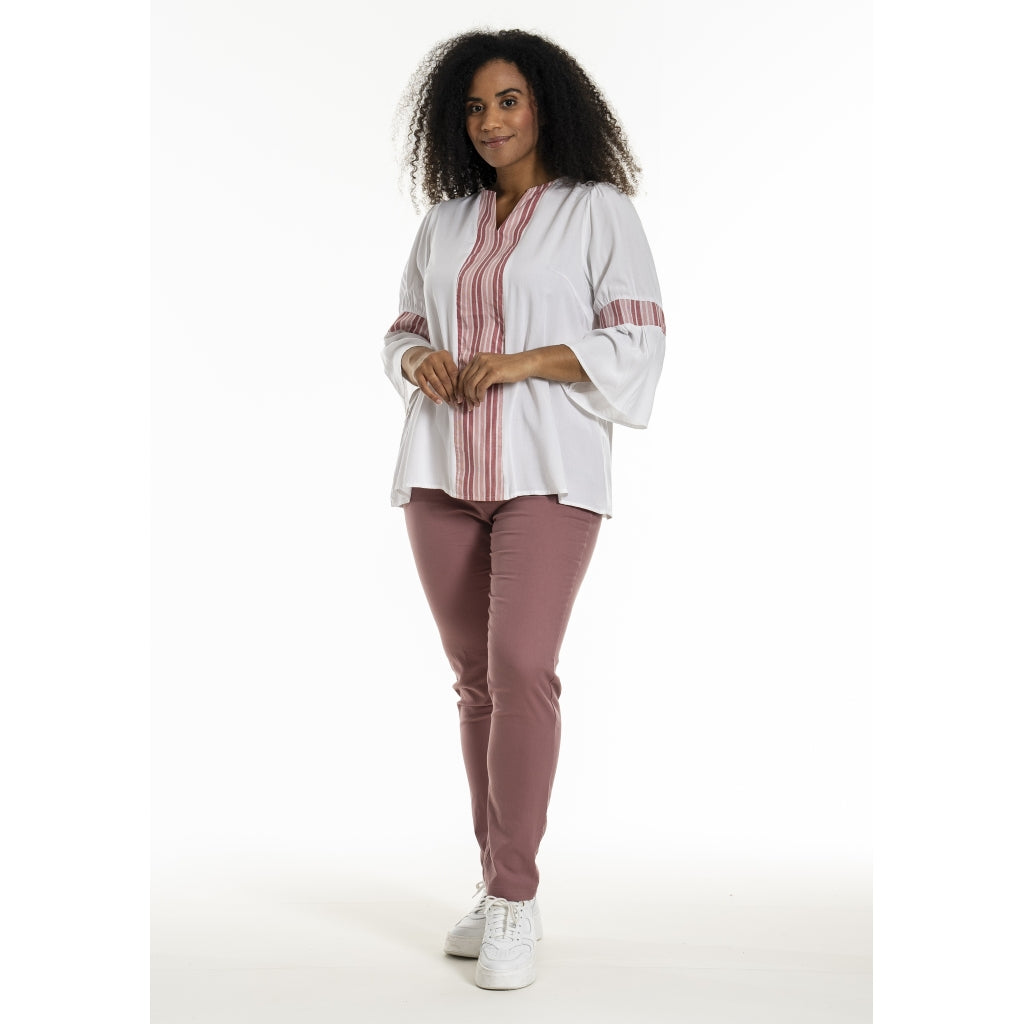 Studio SJamila shirt Shirt Offwhite + rosa stripes