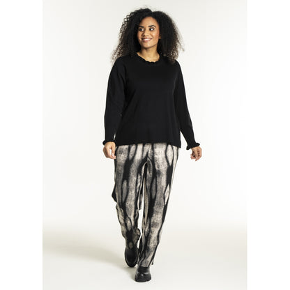 Studio SAlbine staight leg trousers Trousers Black/Grey Melange print