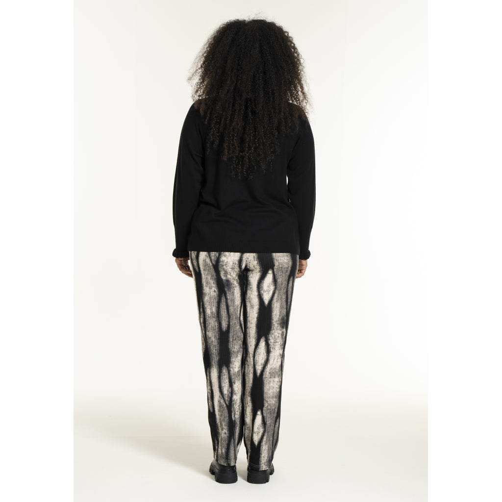 Studio SAlbine staight leg trousers Trousers Black/Grey Melange print