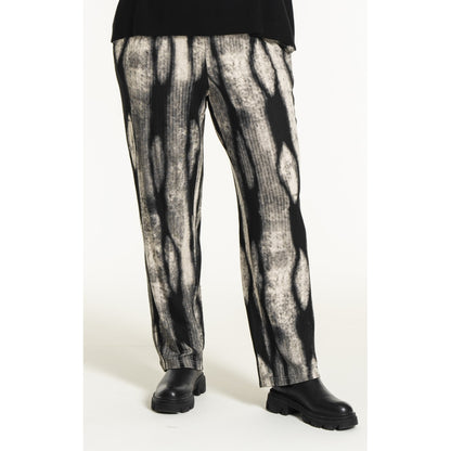 Studio SAlbine staight leg trousers Trousers Black/Grey Melange print