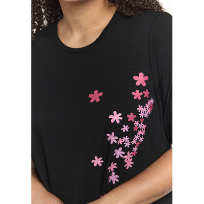 Studio SBella T-Shirt with print T-Shirt Black with Pink