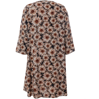 Studio SBirgitte Dress Dress Black with brown large flowers