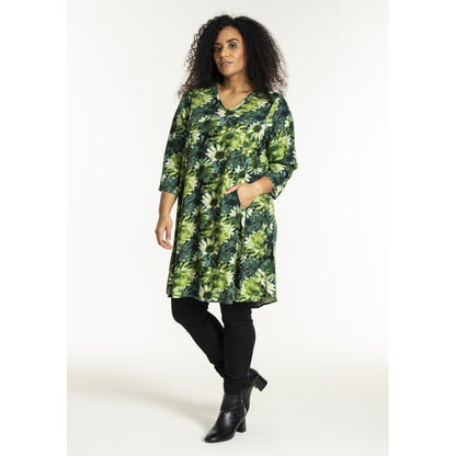 Studio SBirgitte Dress Dress Green flower mix