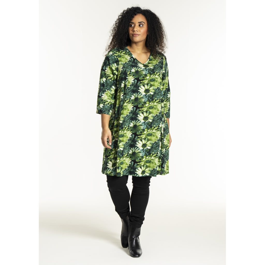 Studio SBirgitte Dress Dress Green flower mix