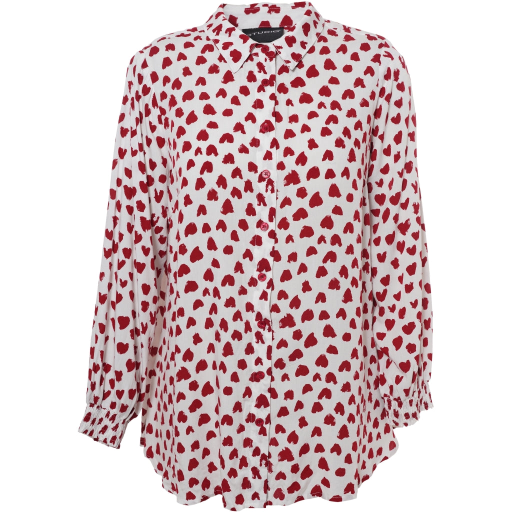 Studio SBitta Shirt Shirt White with red hearts