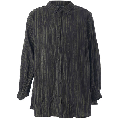 Studio SBitta Shirt Shirt Black with green stripes