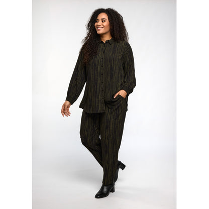 Studio SBitta Shirt Shirt Black with green stripes