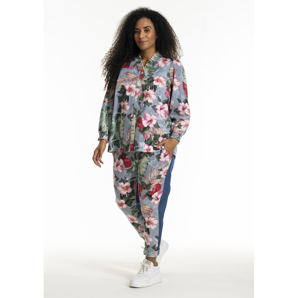 Studio SBonni Shirt Shirt Stripe with flower print