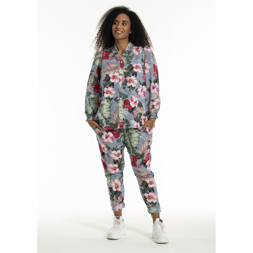 Studio SBonni Shirt Shirt Stripe with flower print