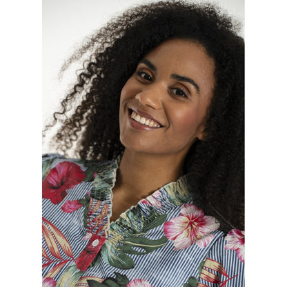 Studio SBonni Shirt Shirt Stripe with flower print