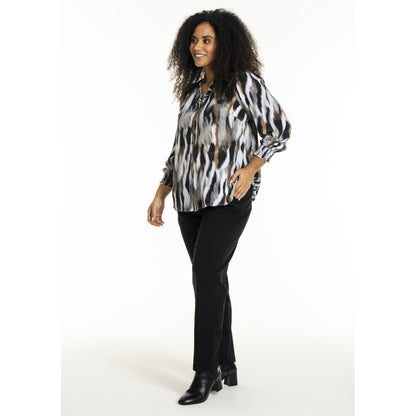 Studio SBonni Shirt Shirt Black with grey/sand skies