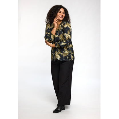 Studio SBonni Shirt Shirt Green black flowers