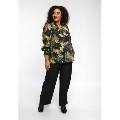 Studio SBonni Shirt Shirt Green black flowers