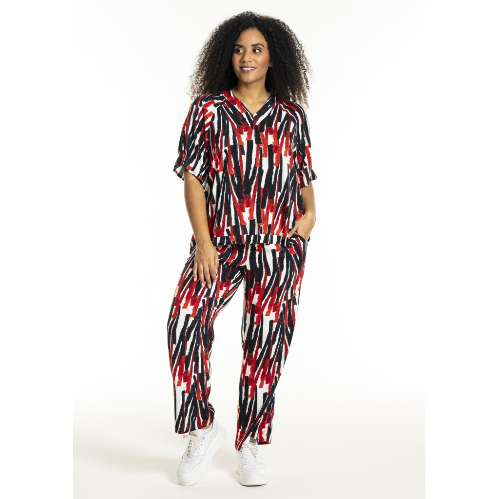 Studio SDasie Blouse Blouse White with red stripes