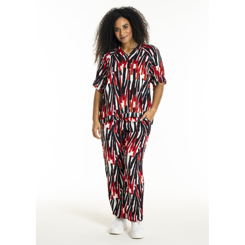 Studio SDasie Blouse Blouse White with red stripes