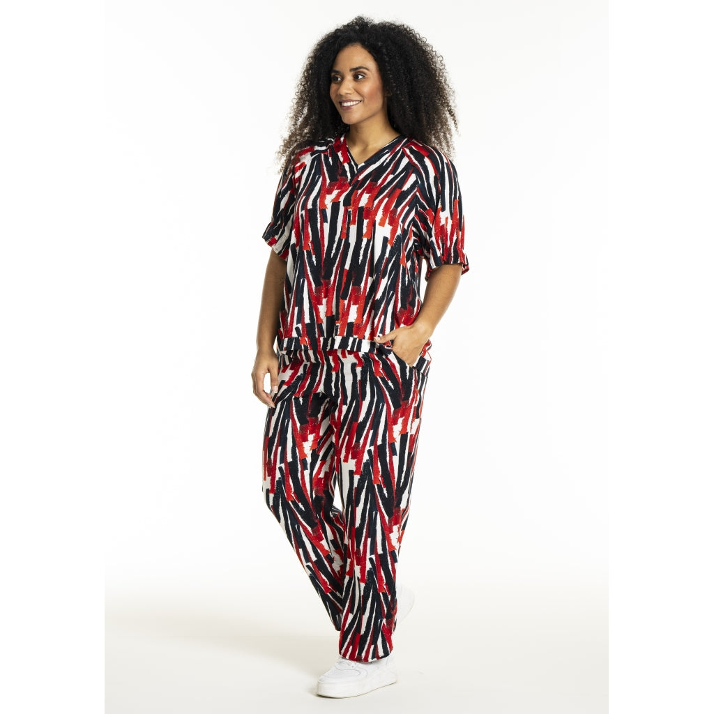 Studio SDasie Blouse Blouse White with red stripes