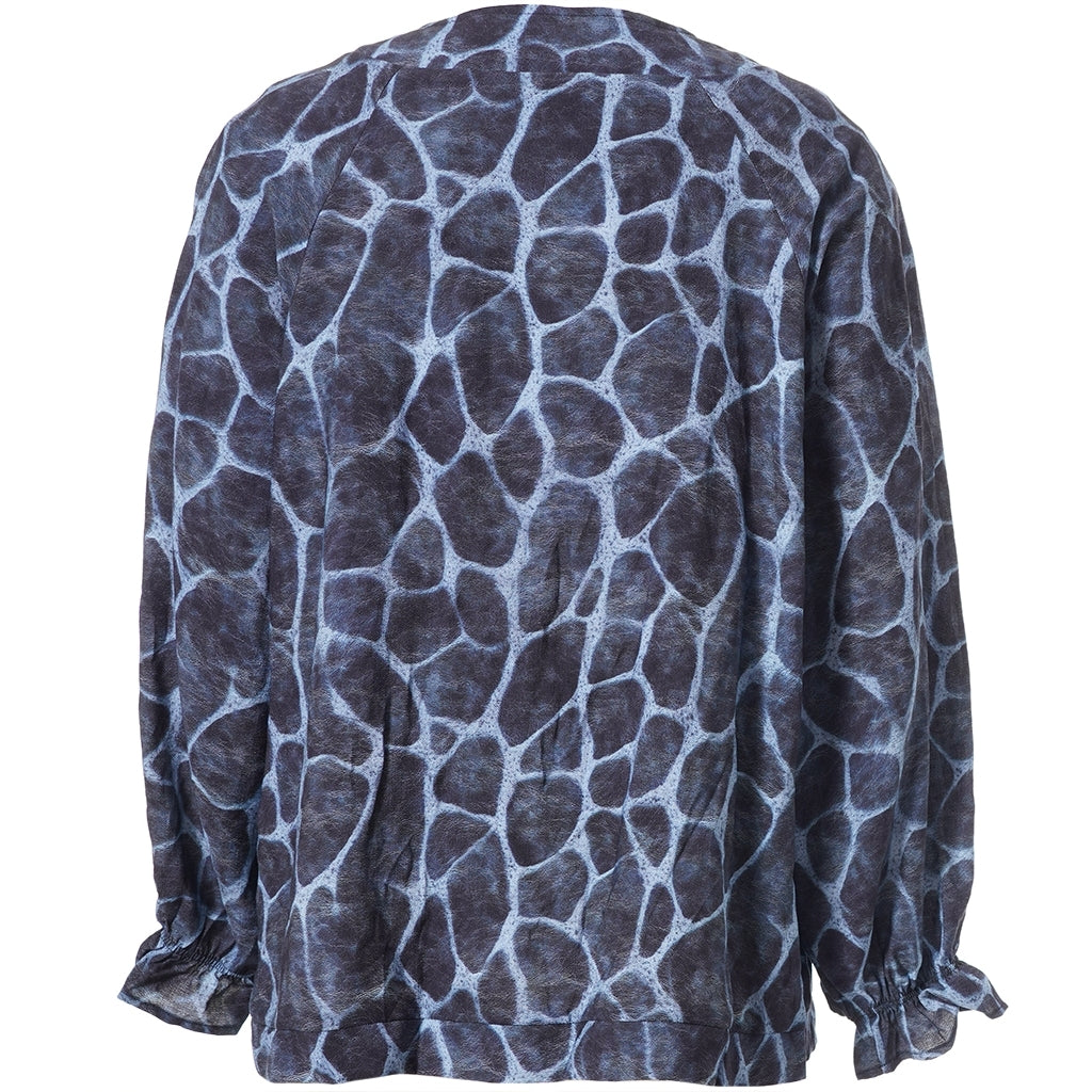 Studio SDasie Blouse with long sleeve Blouse Blue giraf