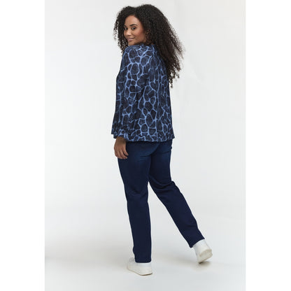 Studio SDasie Blouse with long sleeve Blouse Blue giraf