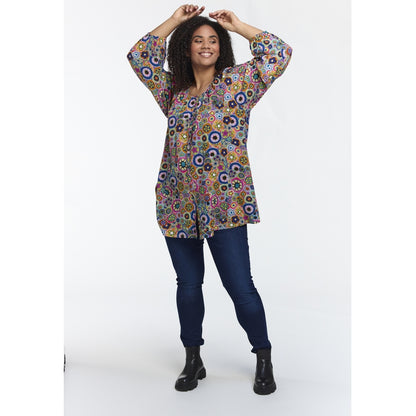 Studio SDorine Tunic with long sleeve Tunic Circle multicolor print