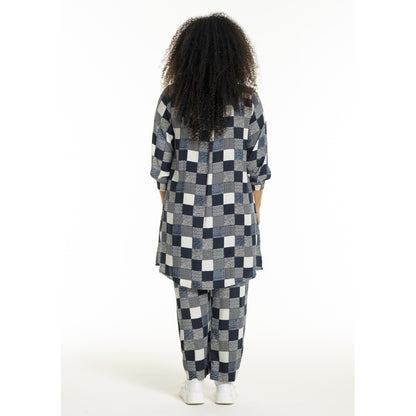 Studio SEmilie Shirt Shirt Navy-white checks with print
