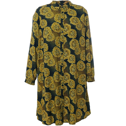 Studio SEmilie Shirt Shirt Green and curry roses