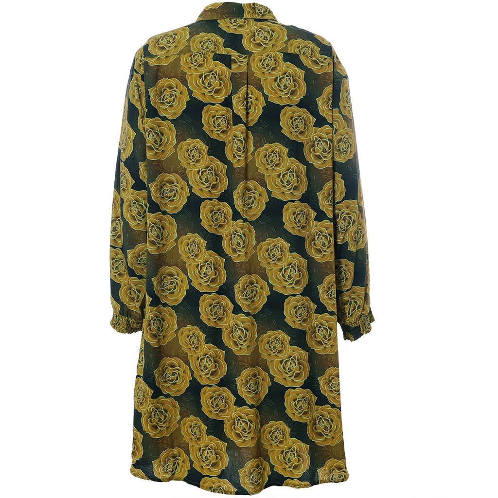 Studio SEmilie Shirt Shirt Green and curry roses