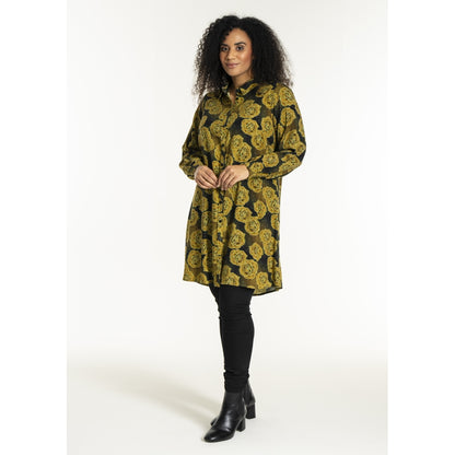 Studio SEmilie Shirt Shirt Green and curry roses