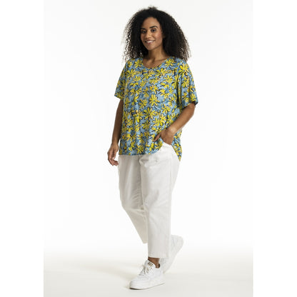 Studio SEsther Blouse Blouse Blue yellow green flowers
