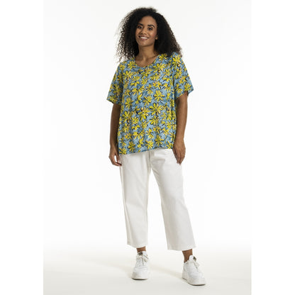Studio SEsther Blouse Blouse Blue yellow green flowers