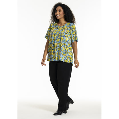 Studio SEsther Blouse Blouse Blue yellow green flowers