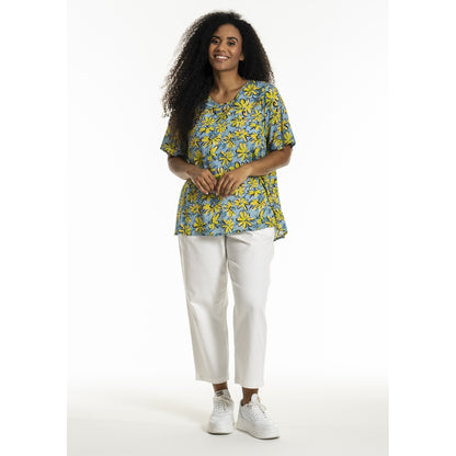 Studio SEsther Blouse Blouse Blue yellow green flowers
