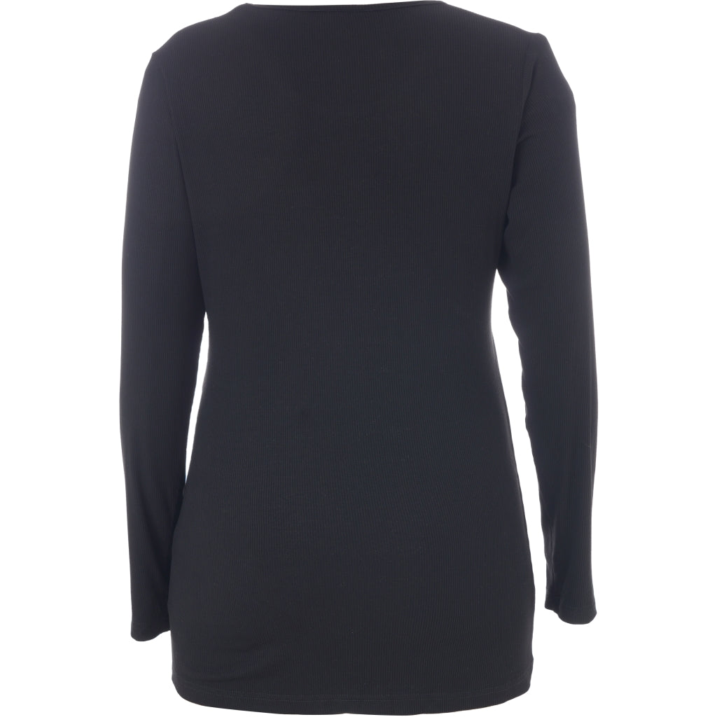 Studio SFlo rib blouse Blouse Black
