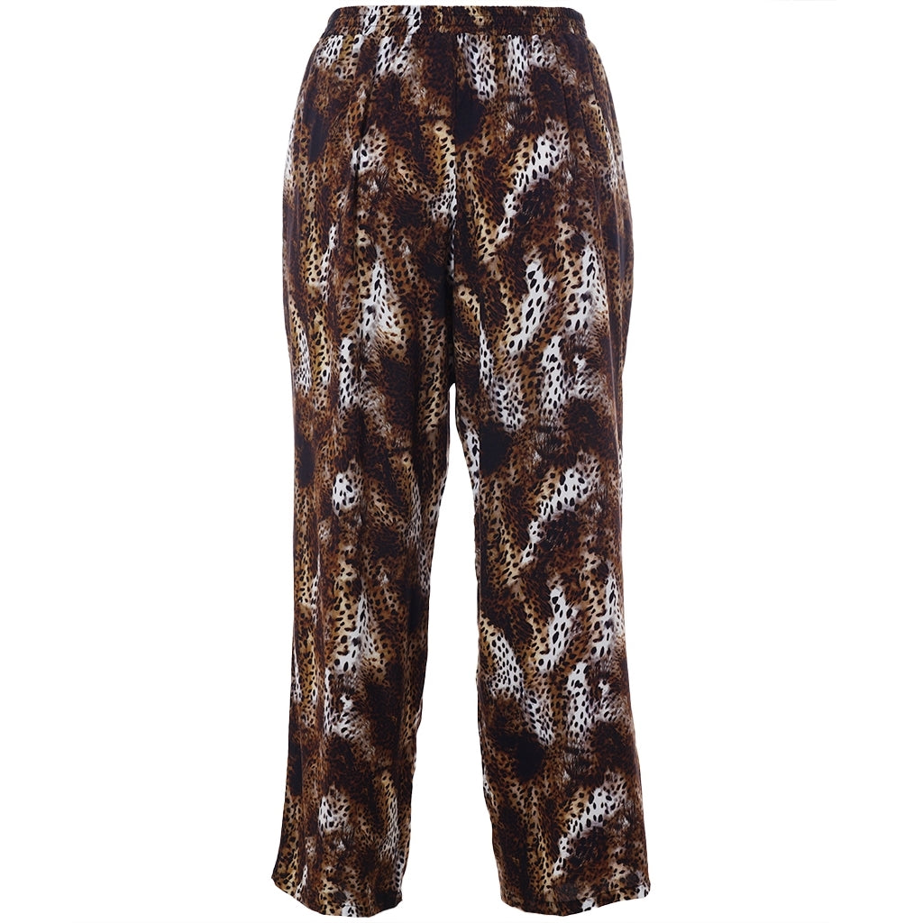 Studio SFria loose trousers Trousers Brown Leoprint