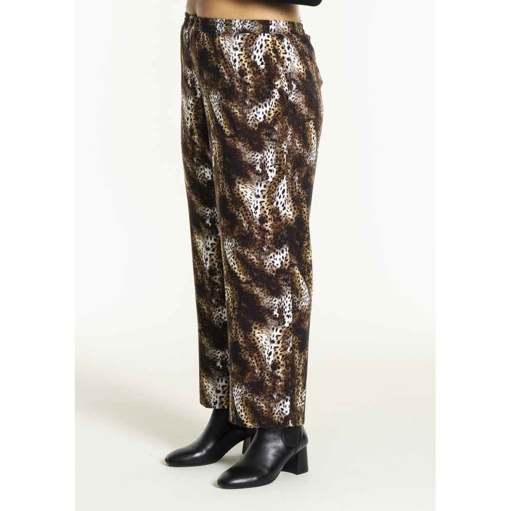 Studio SFria loose trousers Trousers Brown Leoprint