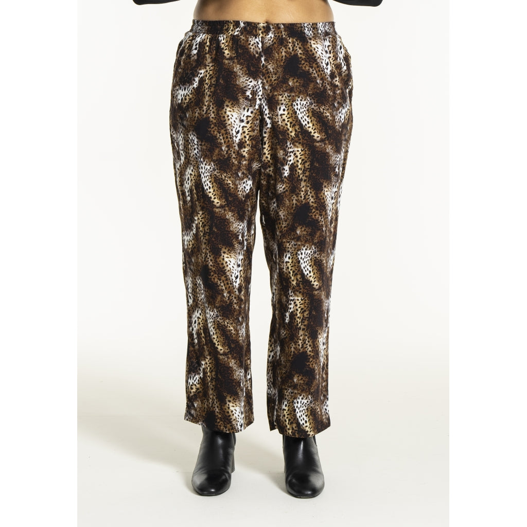 Studio SFria loose trousers Trousers Brown Leoprint