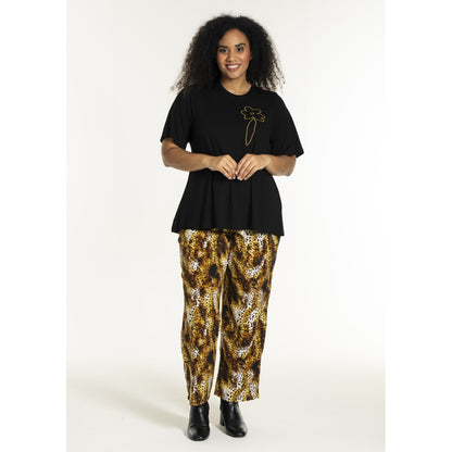 Studio SFria loose trousers Trousers Yellow leopart