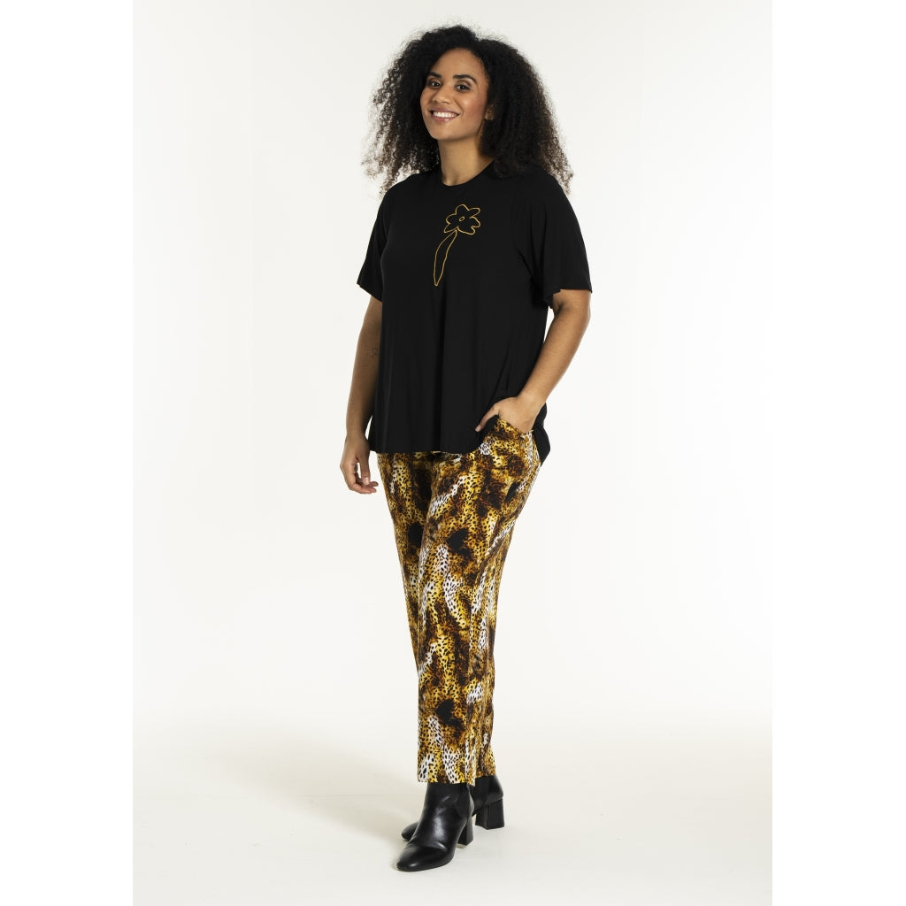 Studio SFria loose trousers Trousers Yellow leopart