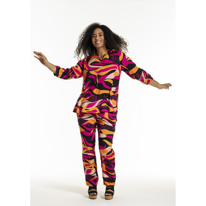 Studio SGry Trousers Trousers Black pink and orange stripes