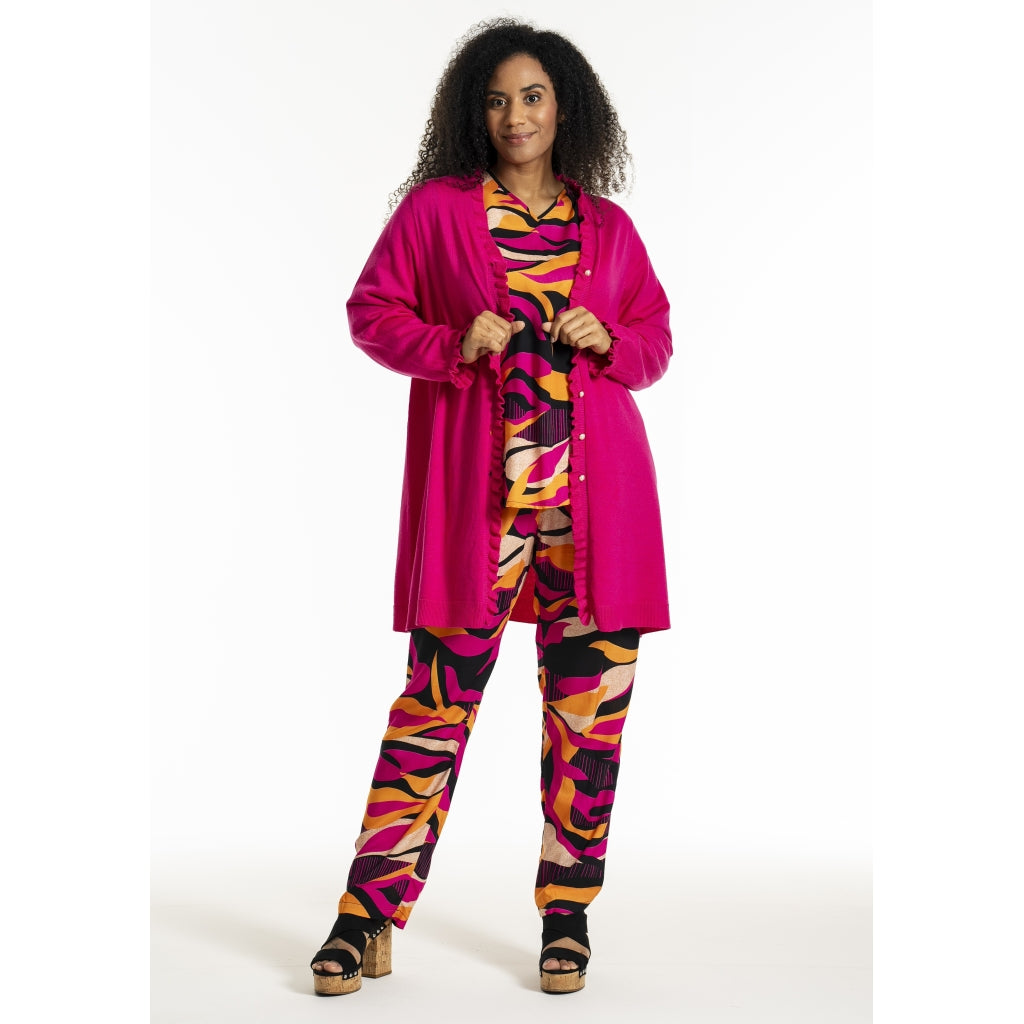 Studio SGry Trousers Trousers Black pink and orange stripes