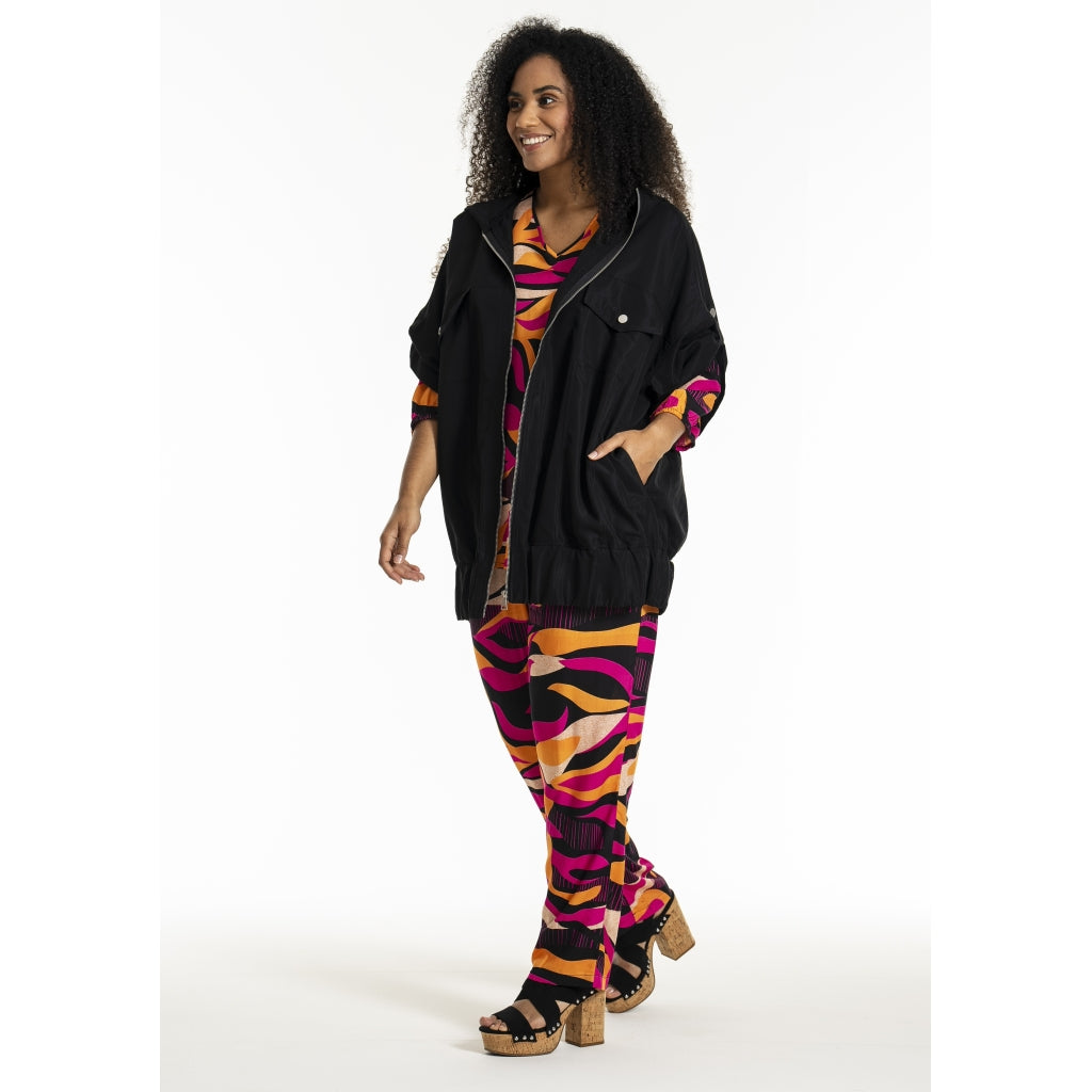 Studio SGry Trousers Trousers Black pink and orange stripes