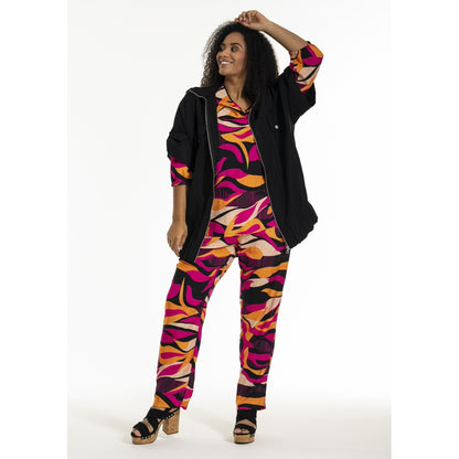 Studio SGry Trousers Trousers Black pink and orange stripes