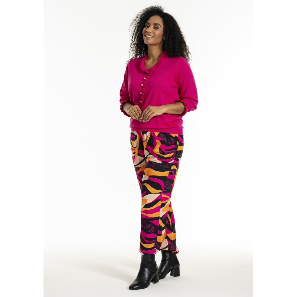 Studio SGry Trousers Trousers Black pink and orange stripes