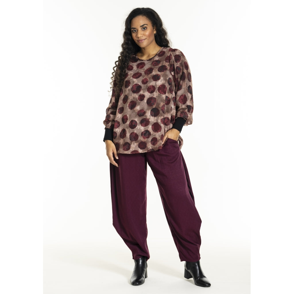 Studio SGulla schiffon blouse Blouse Bordeaux dots