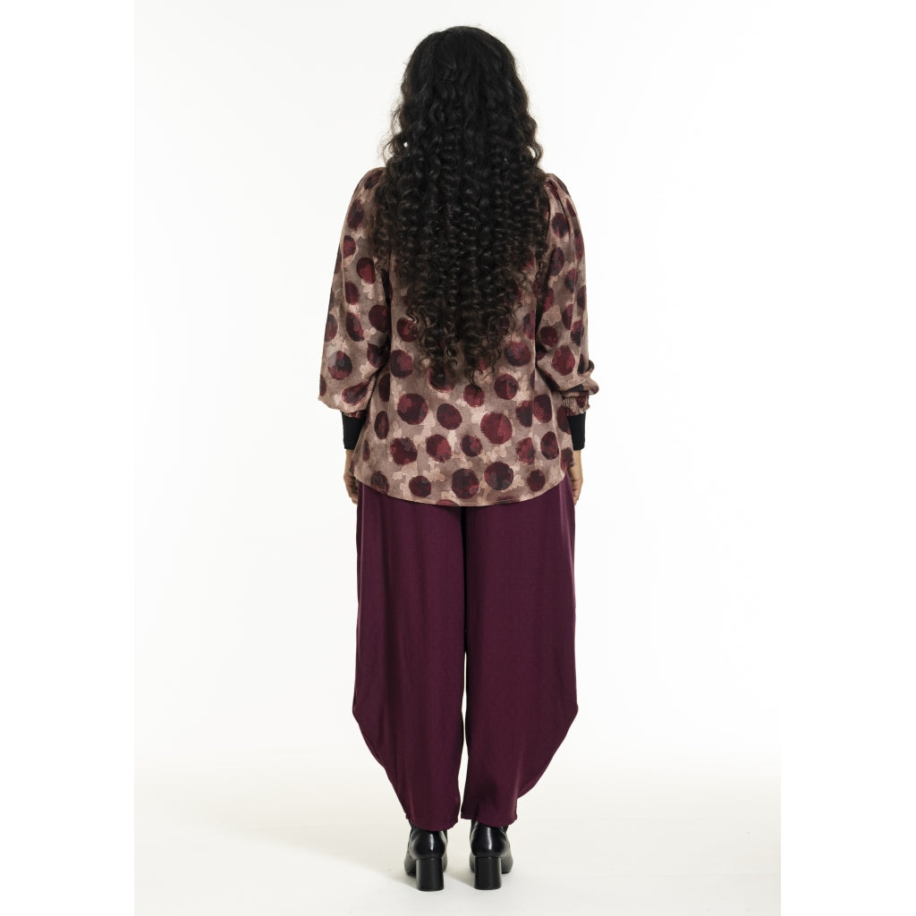 Studio SGulla schiffon blouse Blouse Bordeaux dots